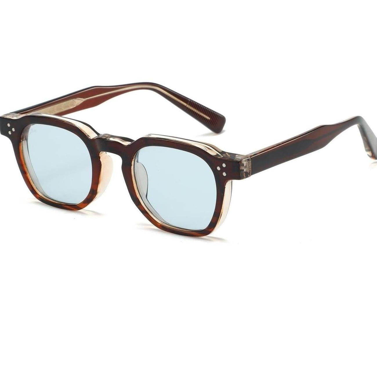 Lunettes de soleil THALEA Écaille & Bleu Clair - Rivellia®