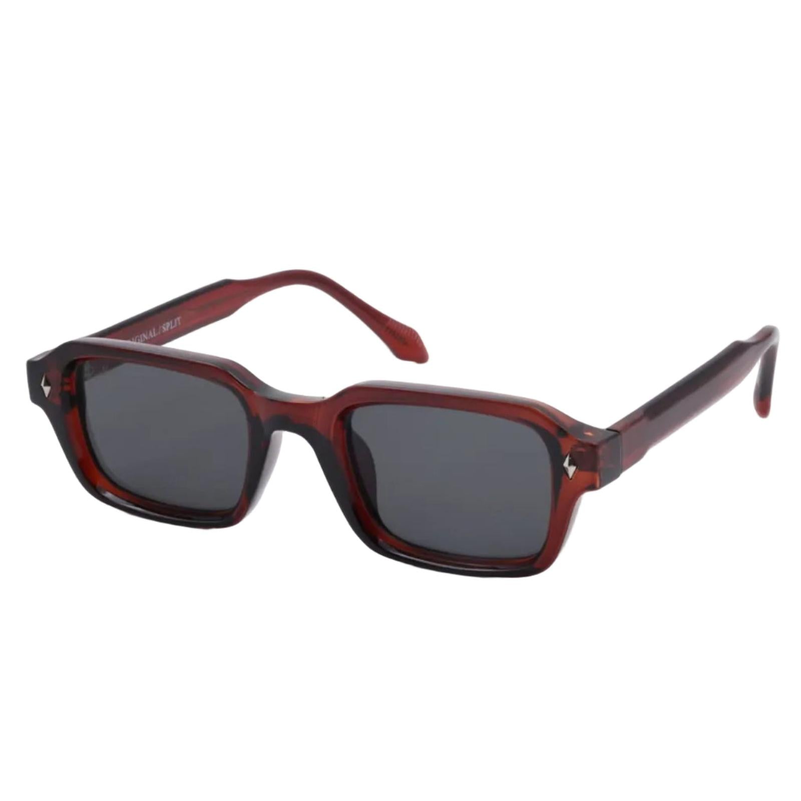 Lunettes de soleil SPLIT Rouge & Noir - Rivellia®