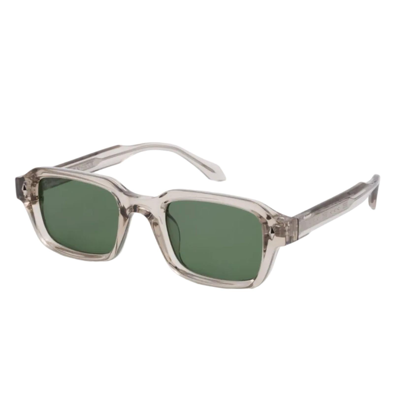 Lunettes de soleil SPLIT Clair Beige & Vert Sauvage - Rivellia®