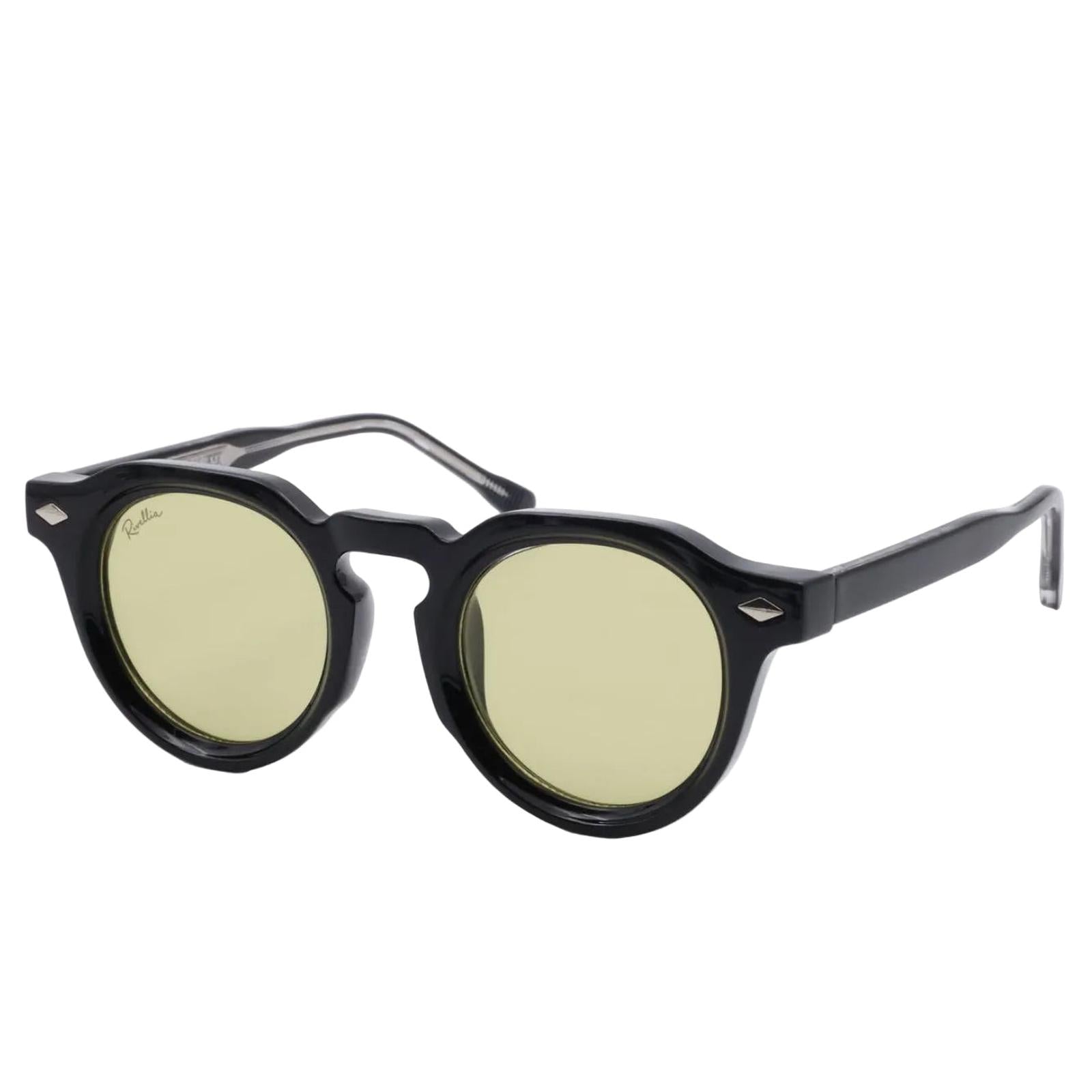 Lunettes de soleil PALMA Noir & Vert Pastel - Rivellia®