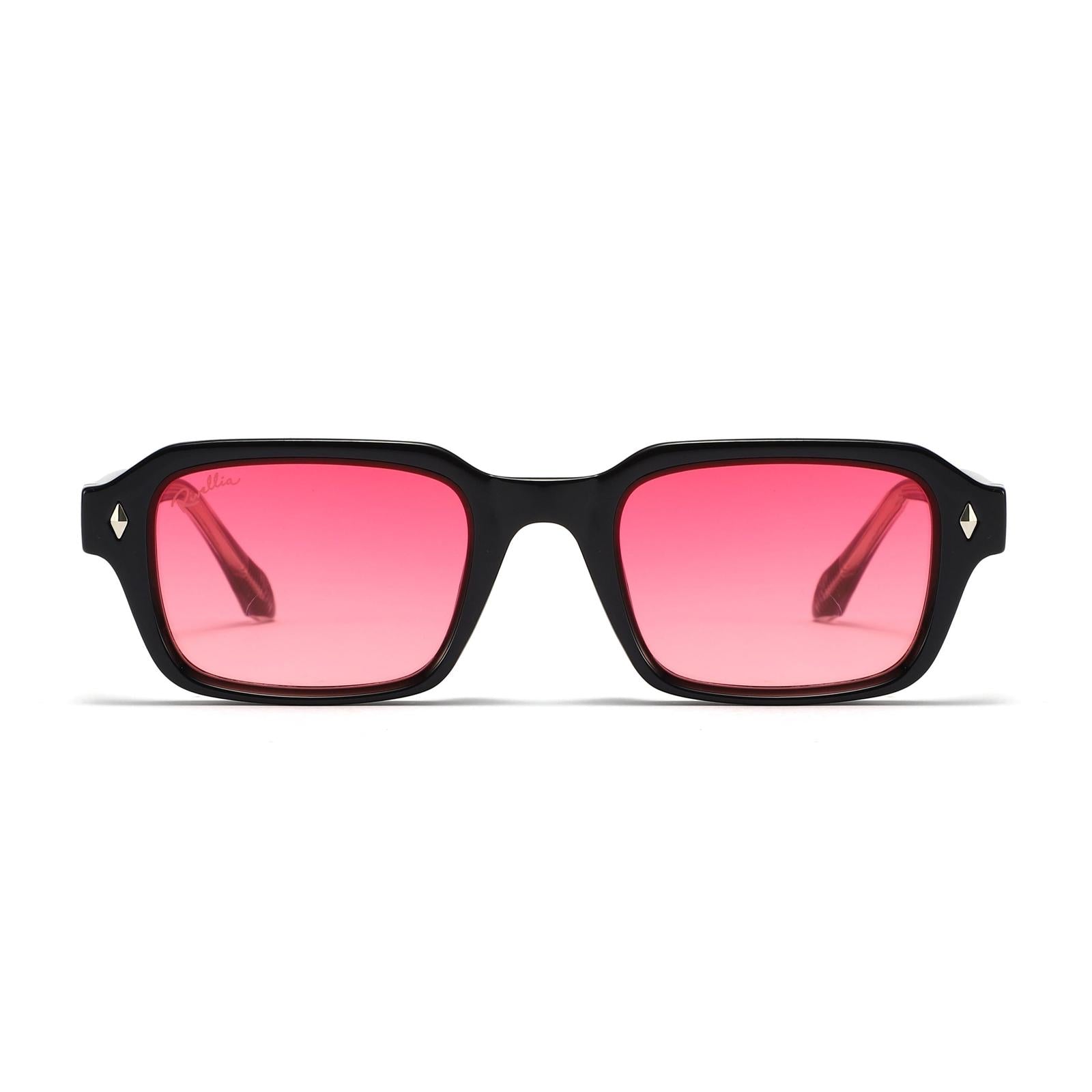 Lunettes de soleil PELIA Noir & Rose - Rivellia®