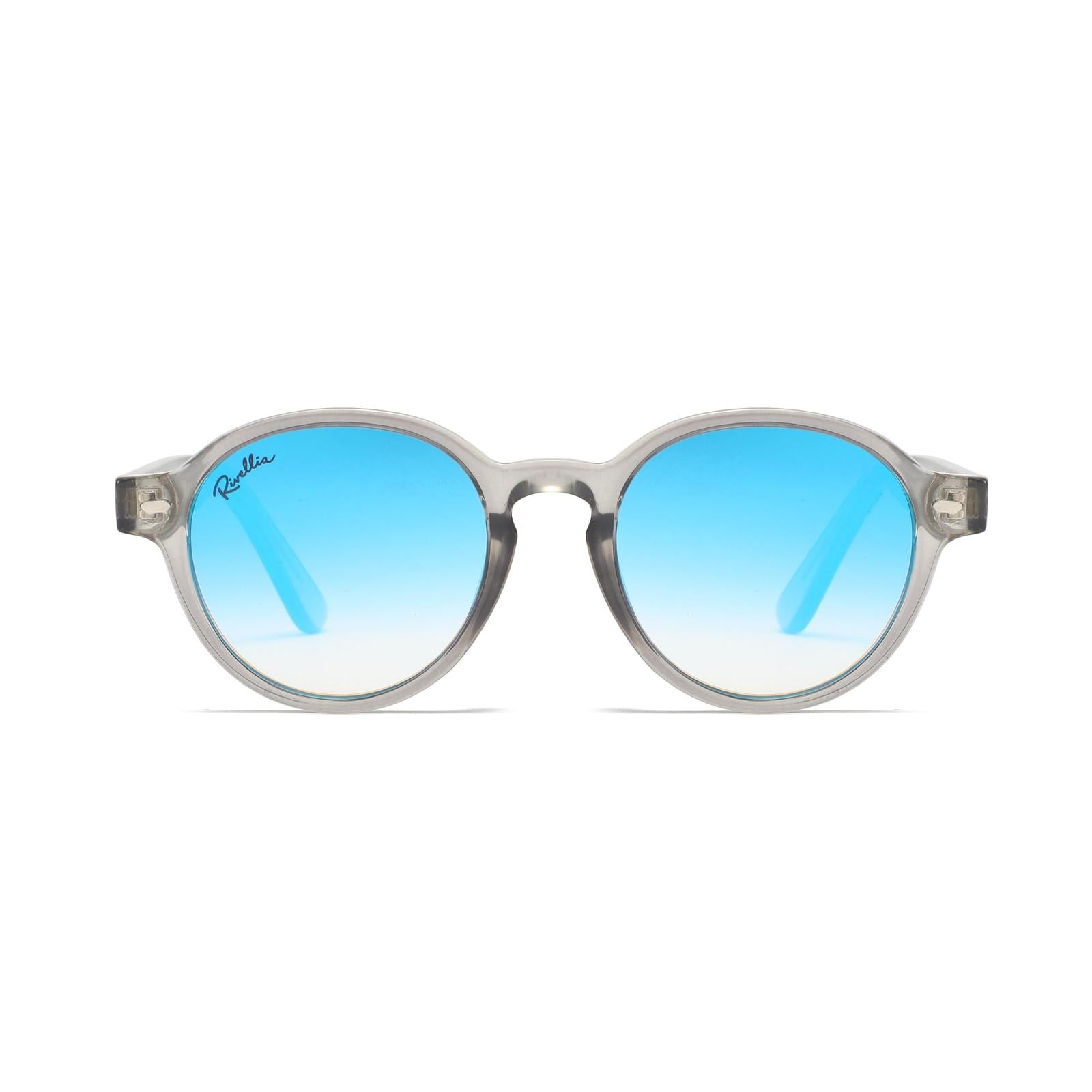 Lunettes de soleil NOVA Gris & Miroir Bleu - Rivellia®