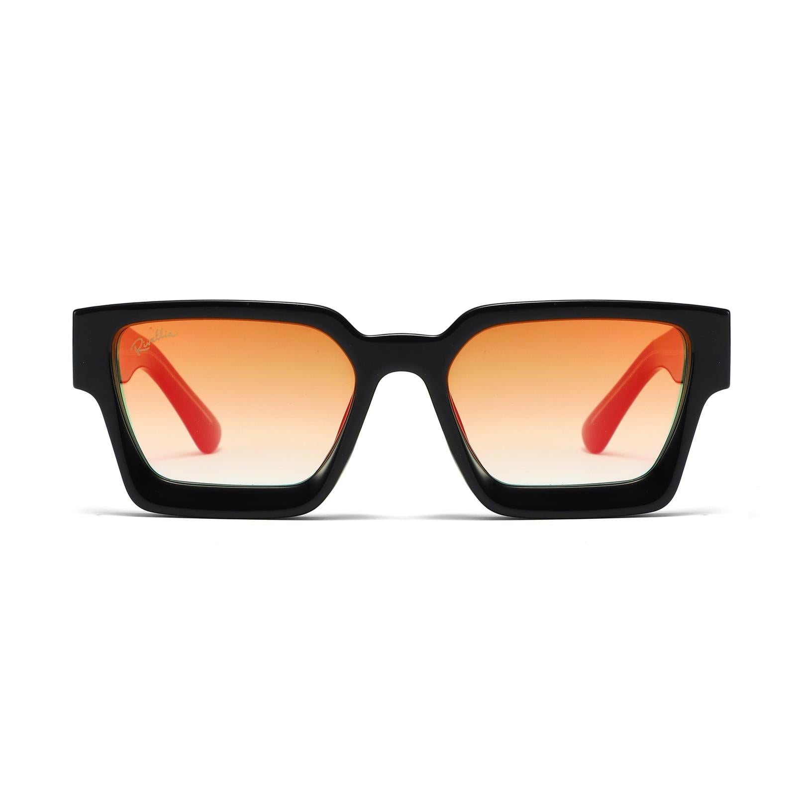 Lunettes de soleil CALYPSO Noir & Orange - Rivellia®