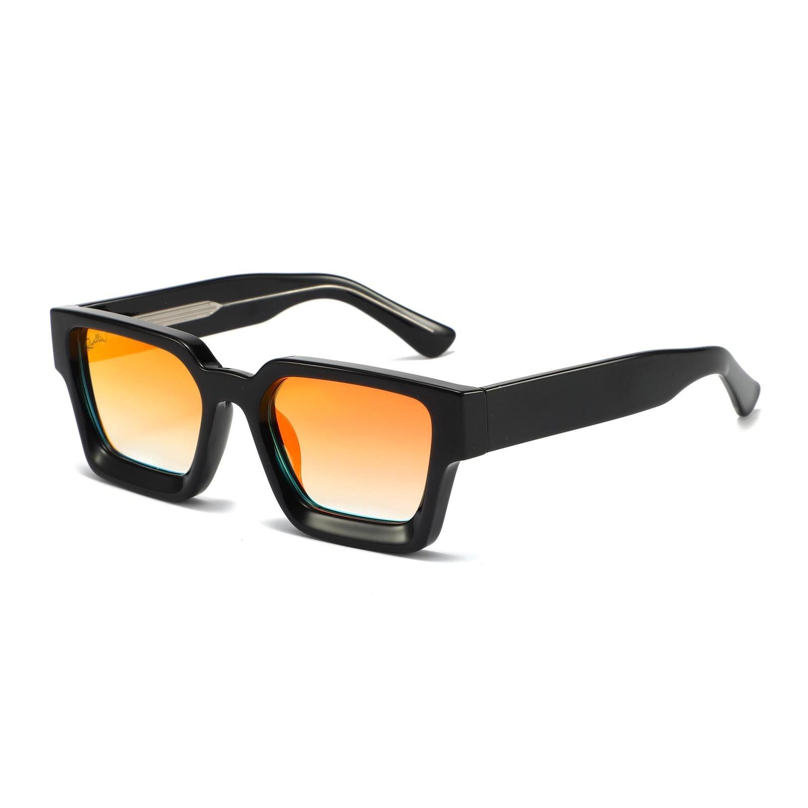 Lunettes de soleil CALYPSO Noir & Orange - Rivellia®