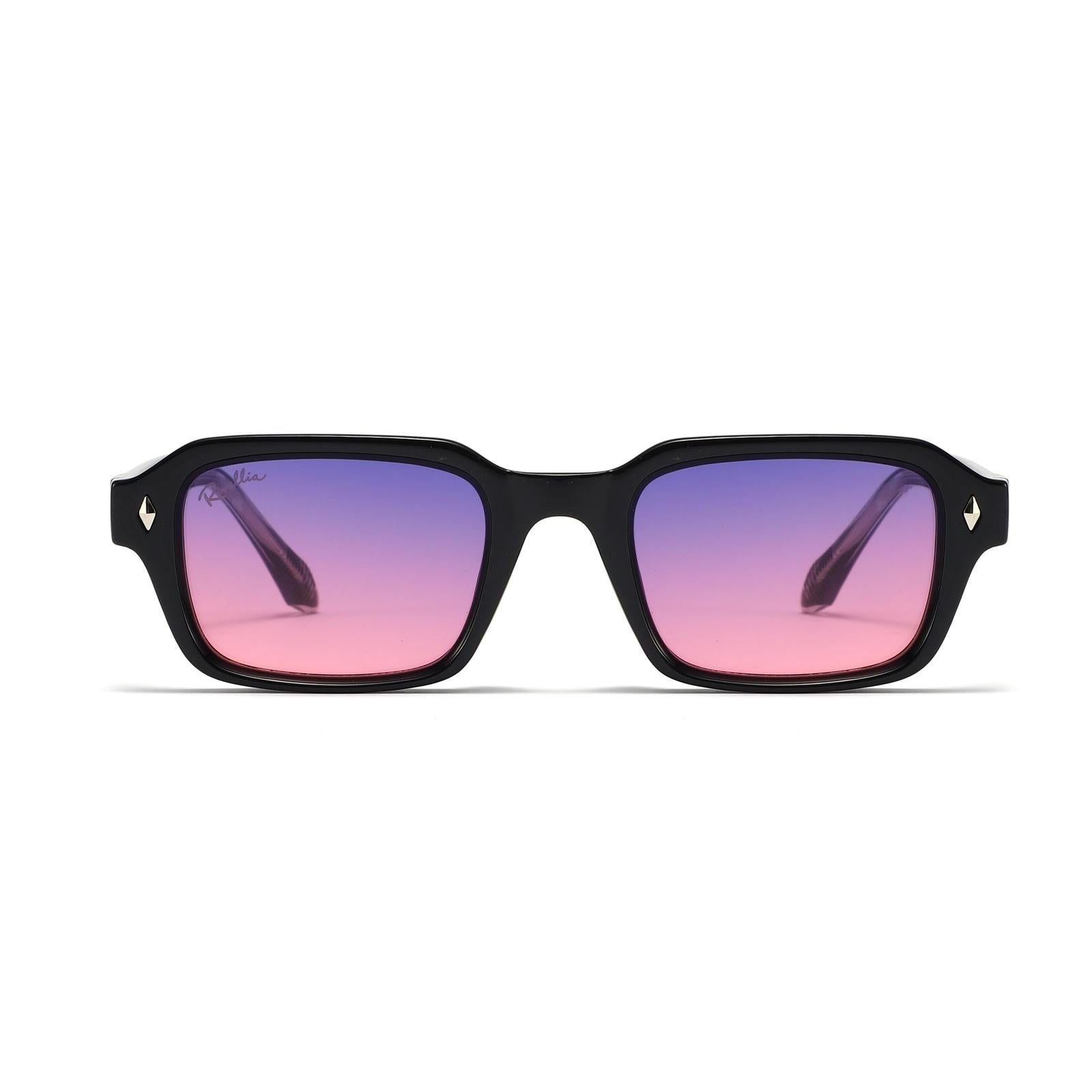Lunettes de soleil PELIA Noir & Violet dégradé - Rivellia®