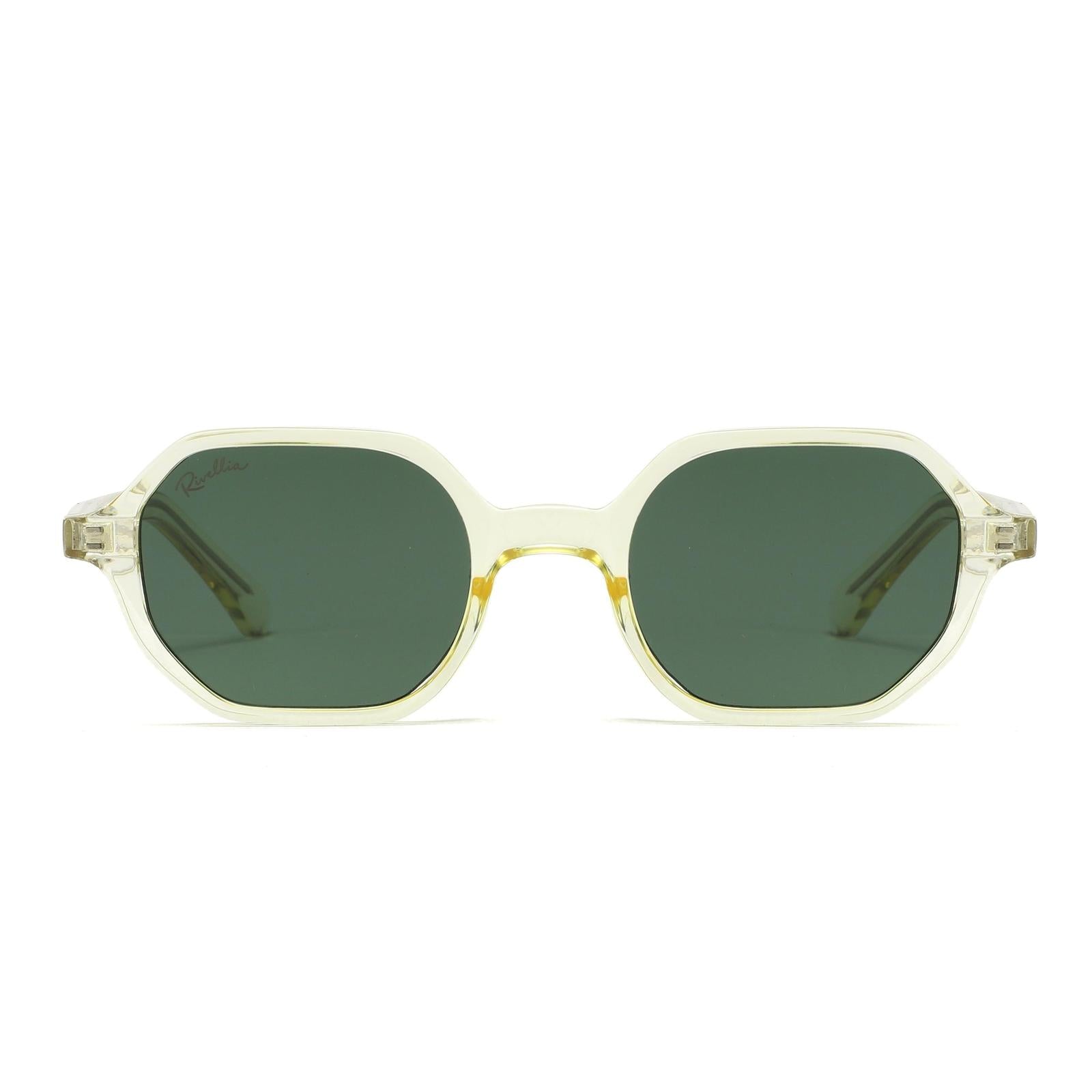 Lunettes de soleil NAERIS Clair Jaune & Vert Sauvage - Rivellia®