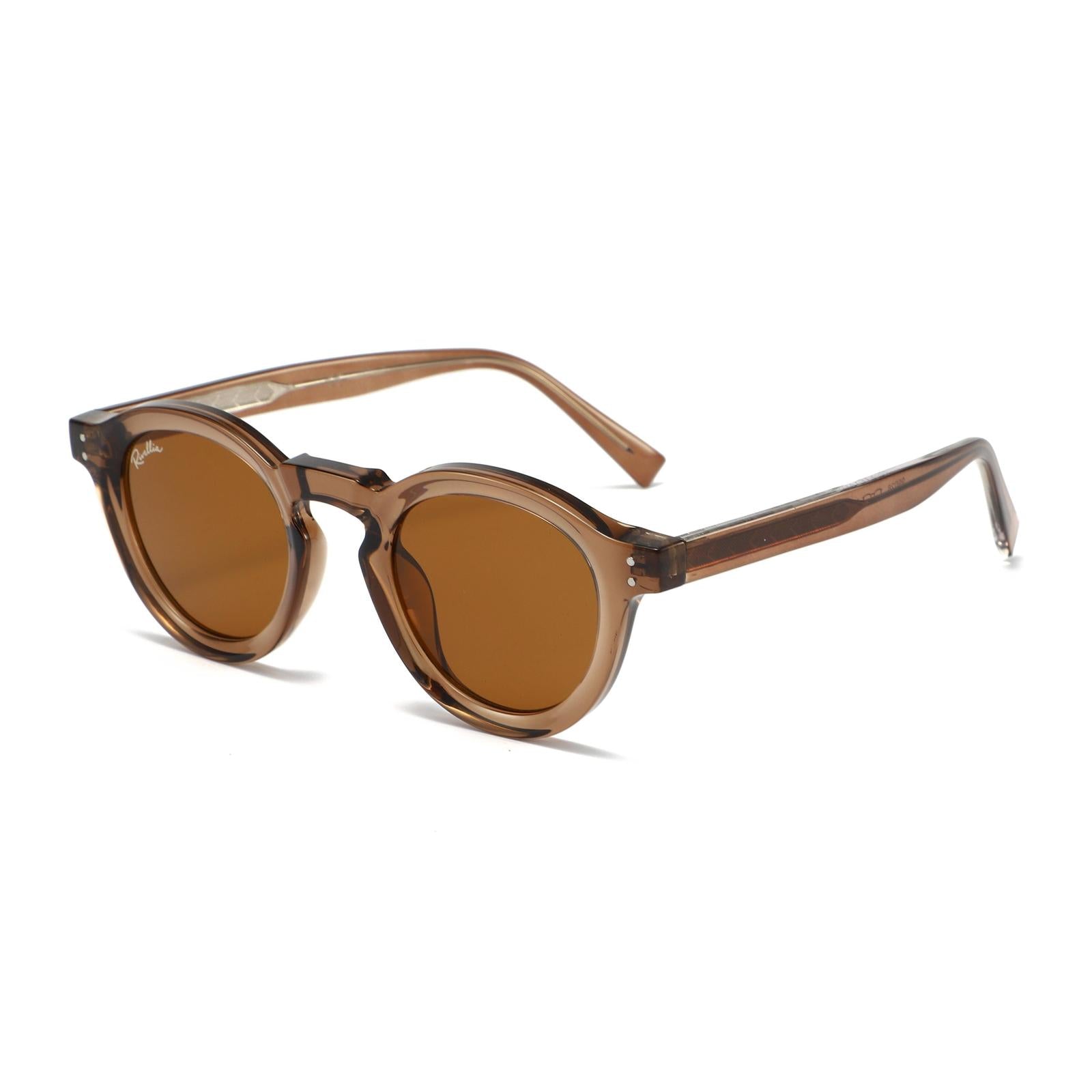 Lunettes de soleil CALYRA Marron Clair - Rivellia®