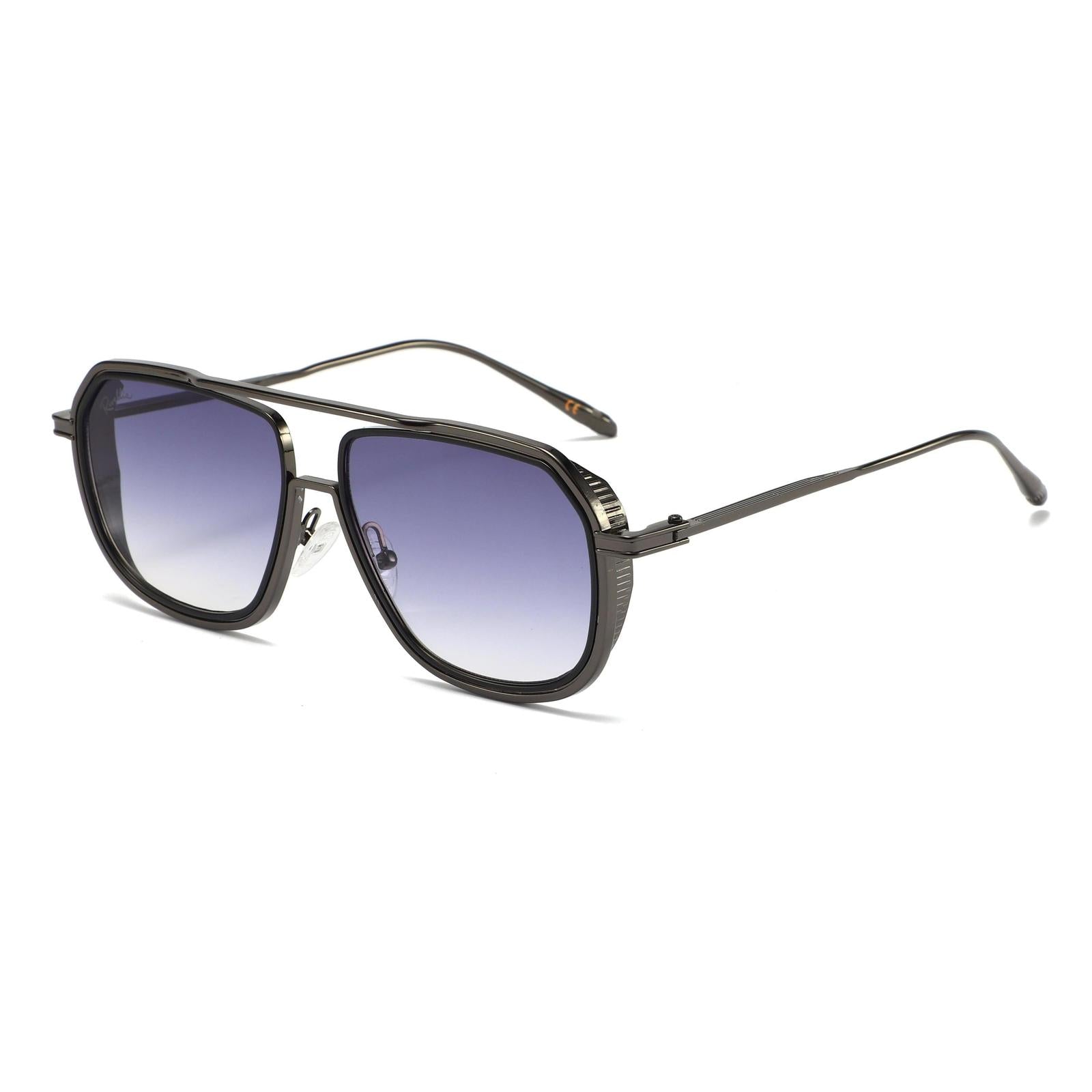 Lunettes de soleil ELARA Noir & Dégradé Violet - Rivellia®
