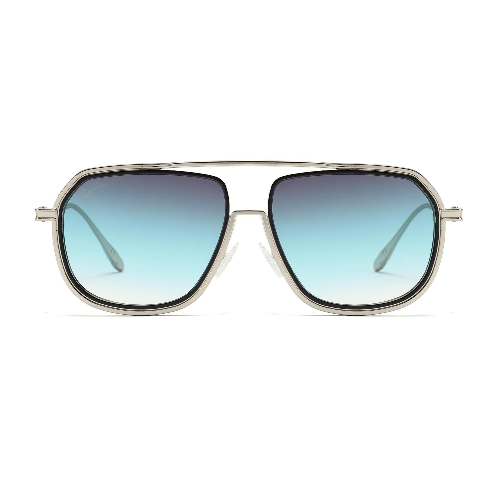 Lunettes de soleil ELARA Gris & Dégradé Bleu - Rivellia®