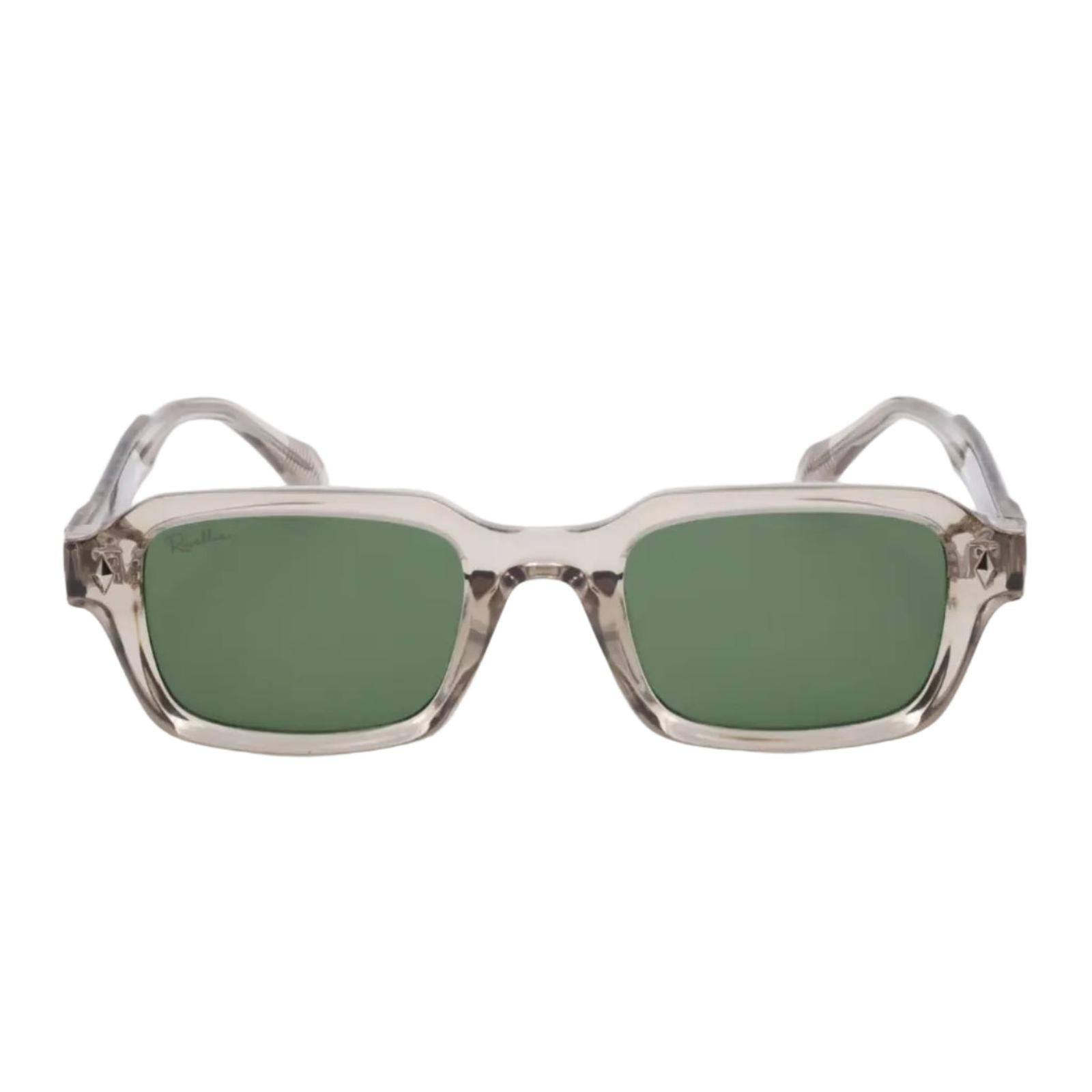 Lunettes de soleil SPLIT Clair Beige & Vert Sauvage - Rivellia®