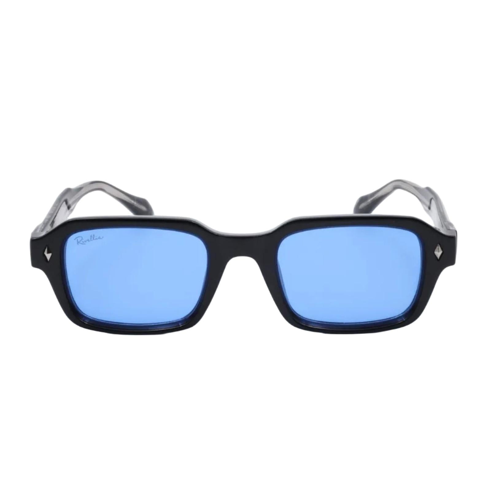 Lunettes de soleil SPLIT Noir - Bleu Rivellia®
