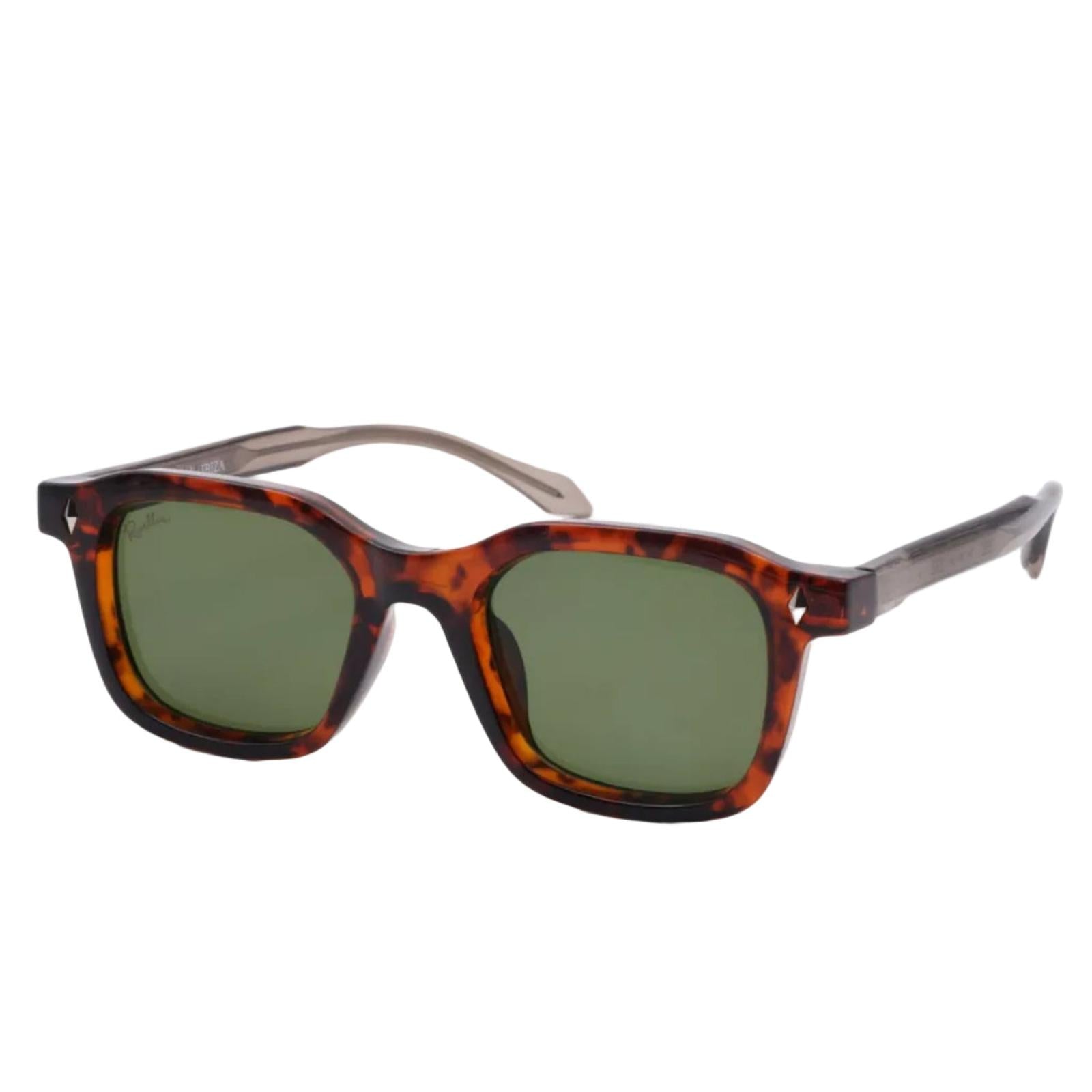 Lunettes de soleil IBIZA Écaille & Vert - Rivellia®