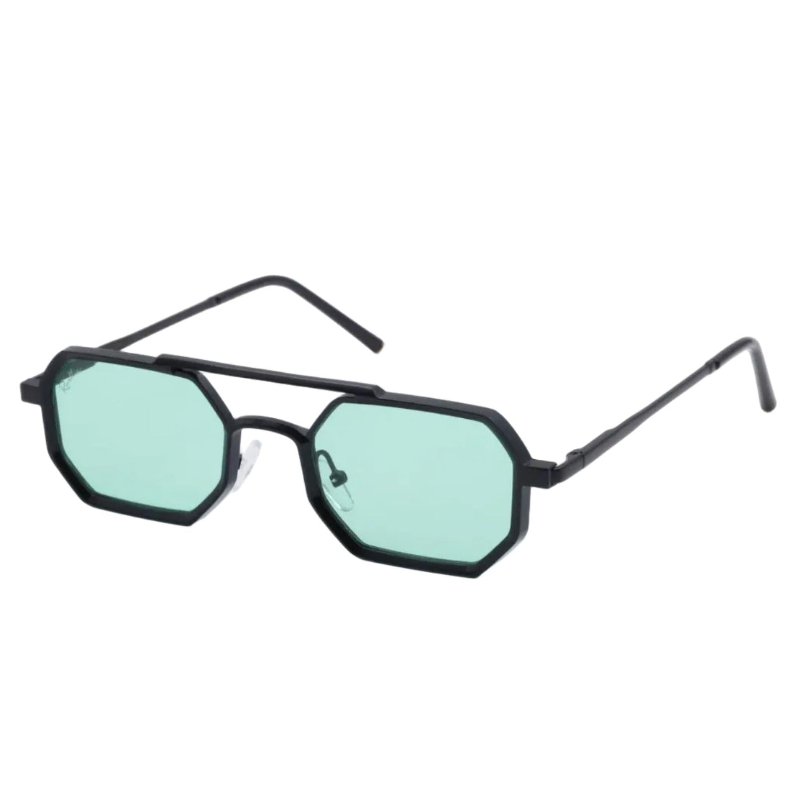 Lunettes de soleil LONDON Noir & Vert Clair - Rivellia®