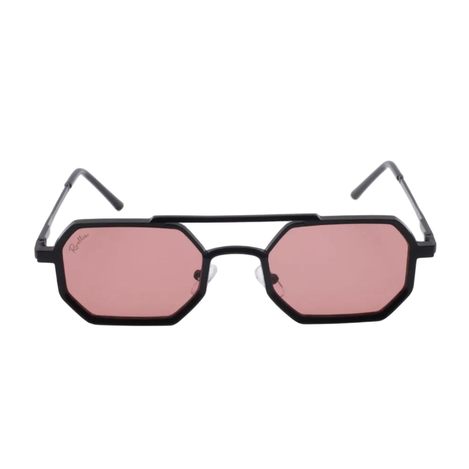 Lunettes de soleil LONDON Noir & Rouge - Rivellia®