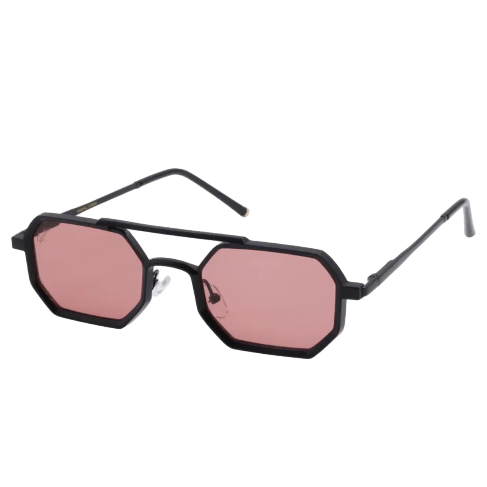 Lunettes de soleil LONDON Noir & Rouge - Rivellia®