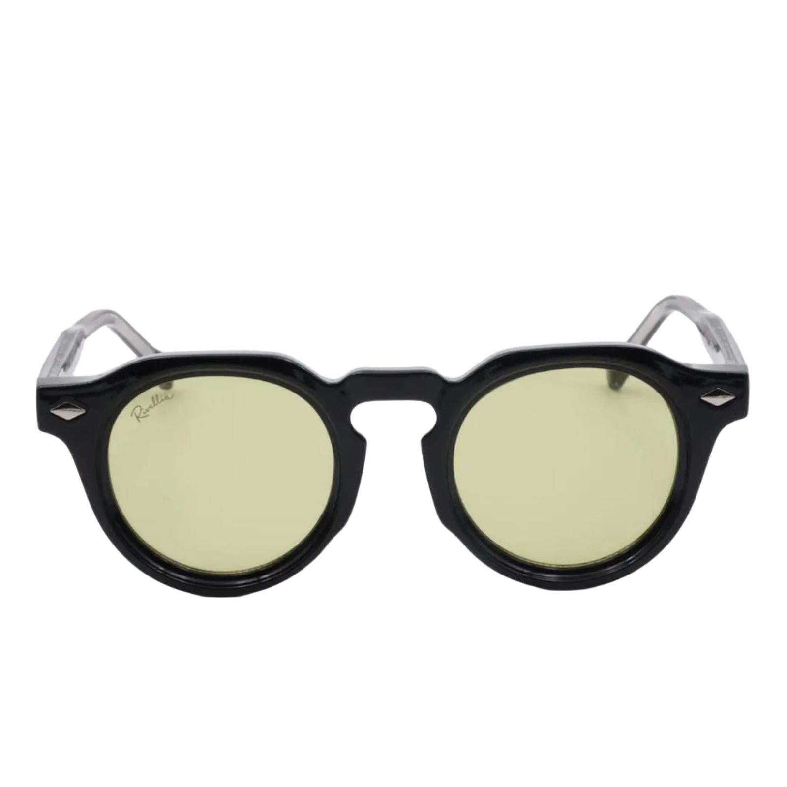 Lunettes de soleil PALMA Noir & Vert Pastel - Rivellia®