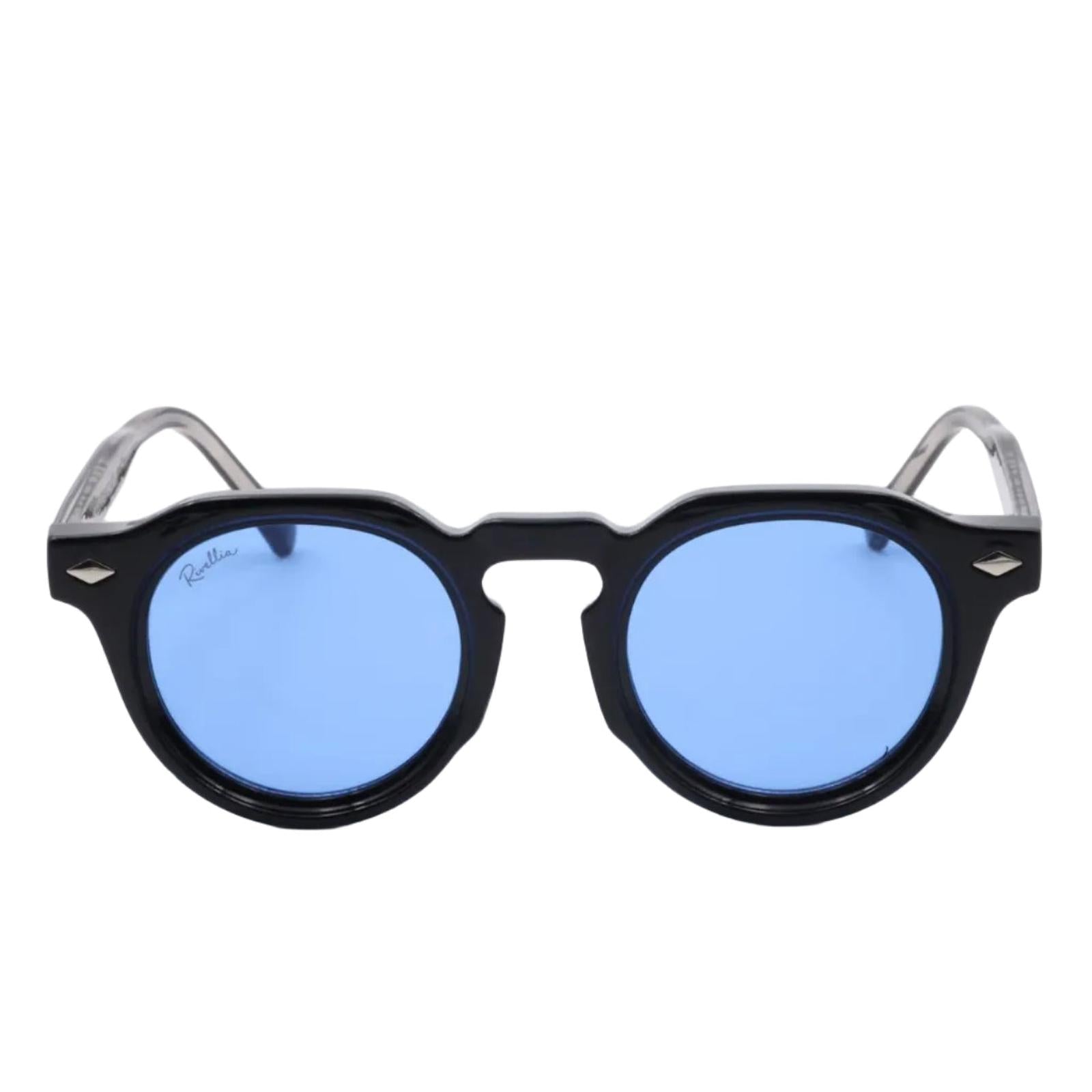 Lunettes de soleil PALMA Noir & Bleu - Rivellia®