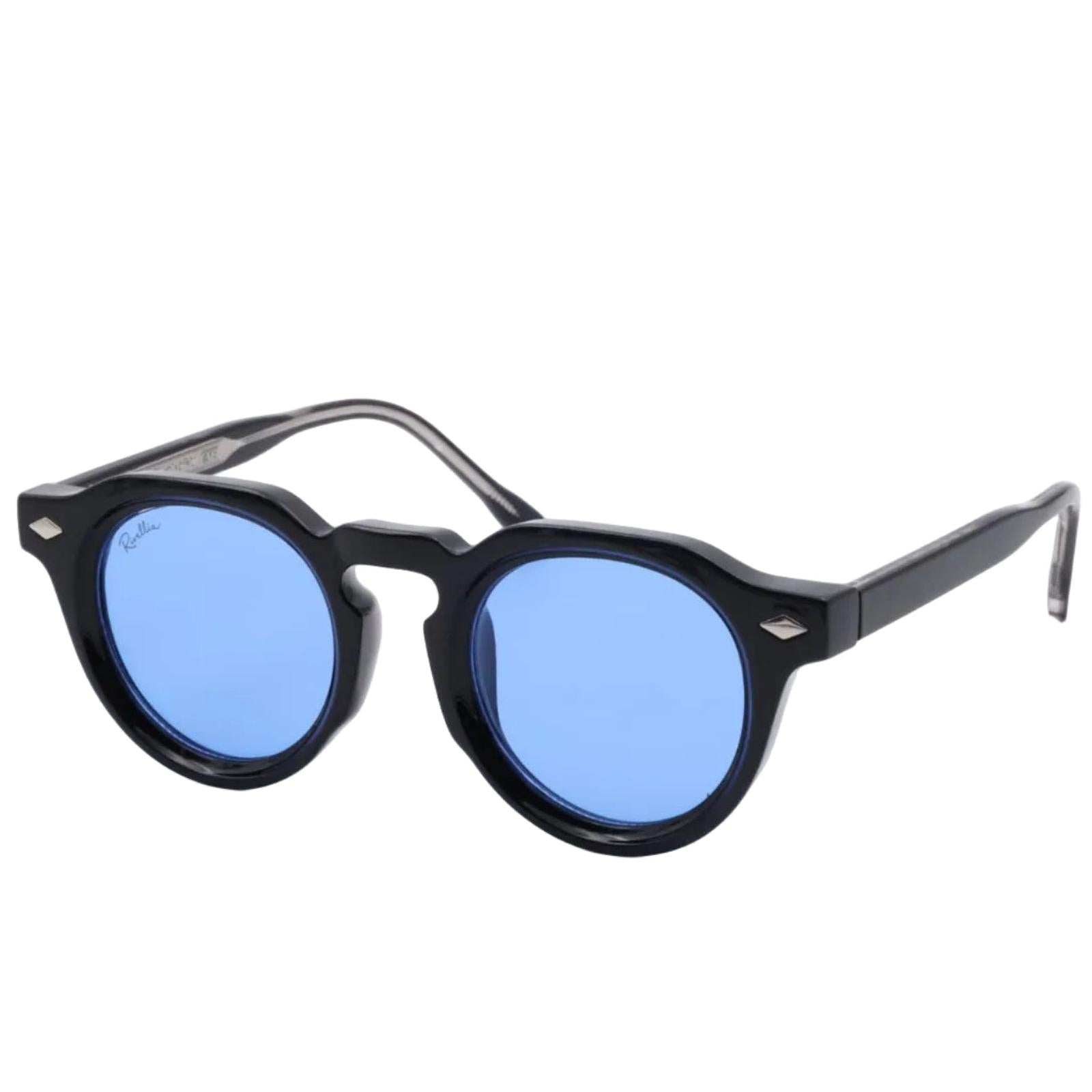 Lunettes de soleil PALMA Noir & Bleu - Rivellia®