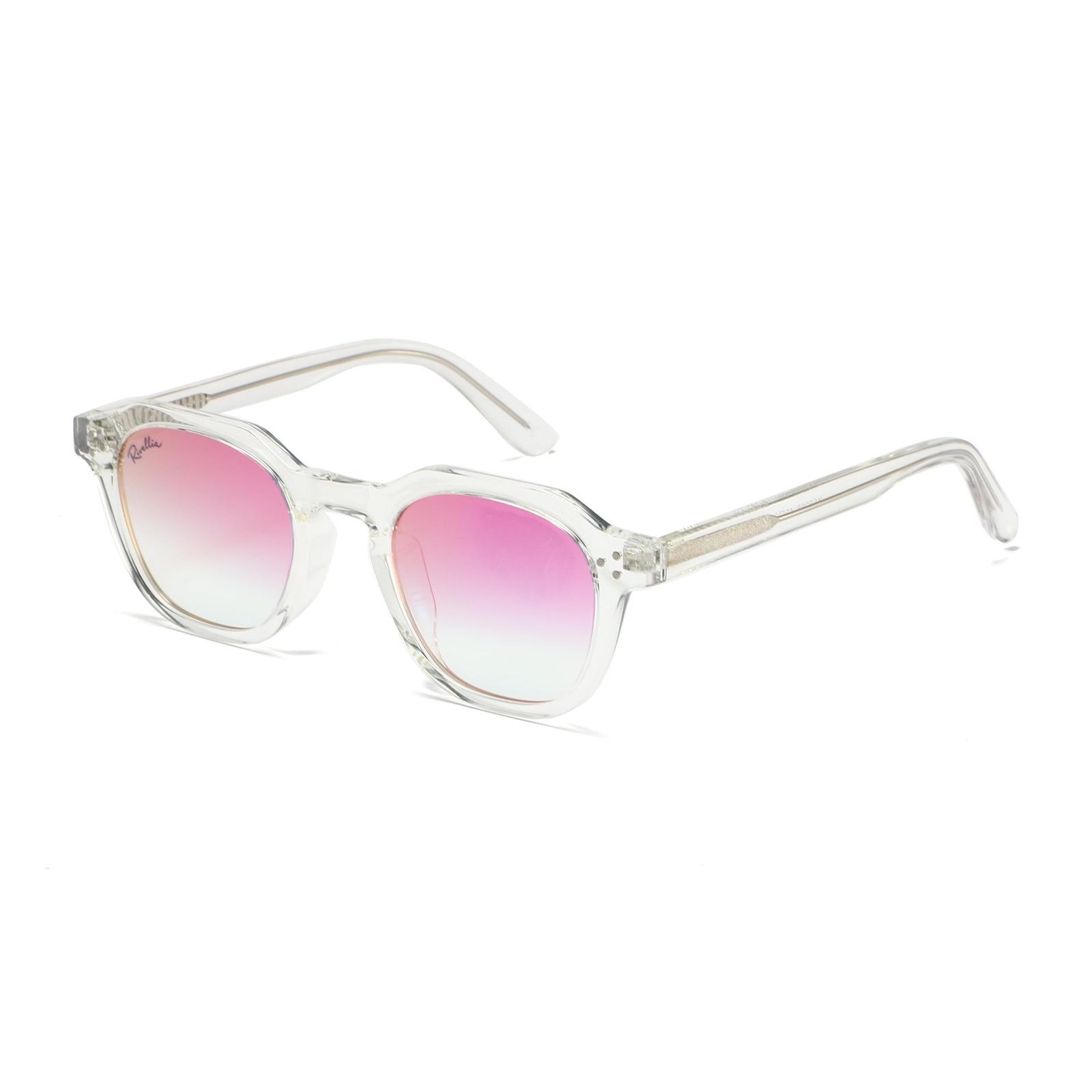 Lunettes de soleil AURA Clair & Miroir Rose - Rivellia®