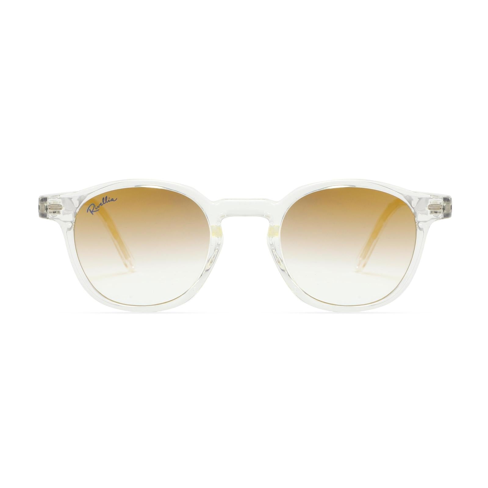 Lunettes de soleil ZENITH Clair & Miroir Jaune - Rivellia®