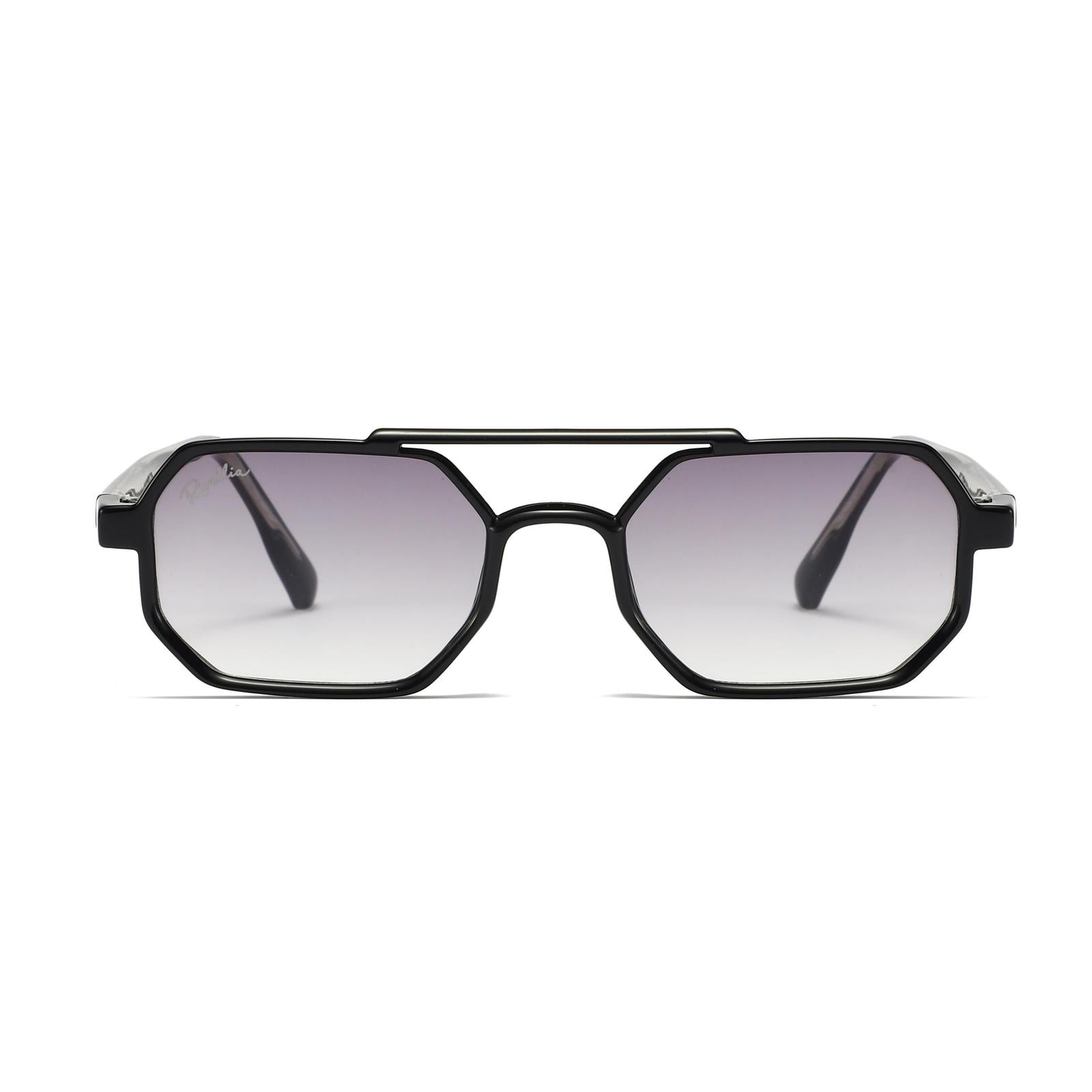 Lunettes de soleil LYARA Noir & Gris Clair - Rivellia®