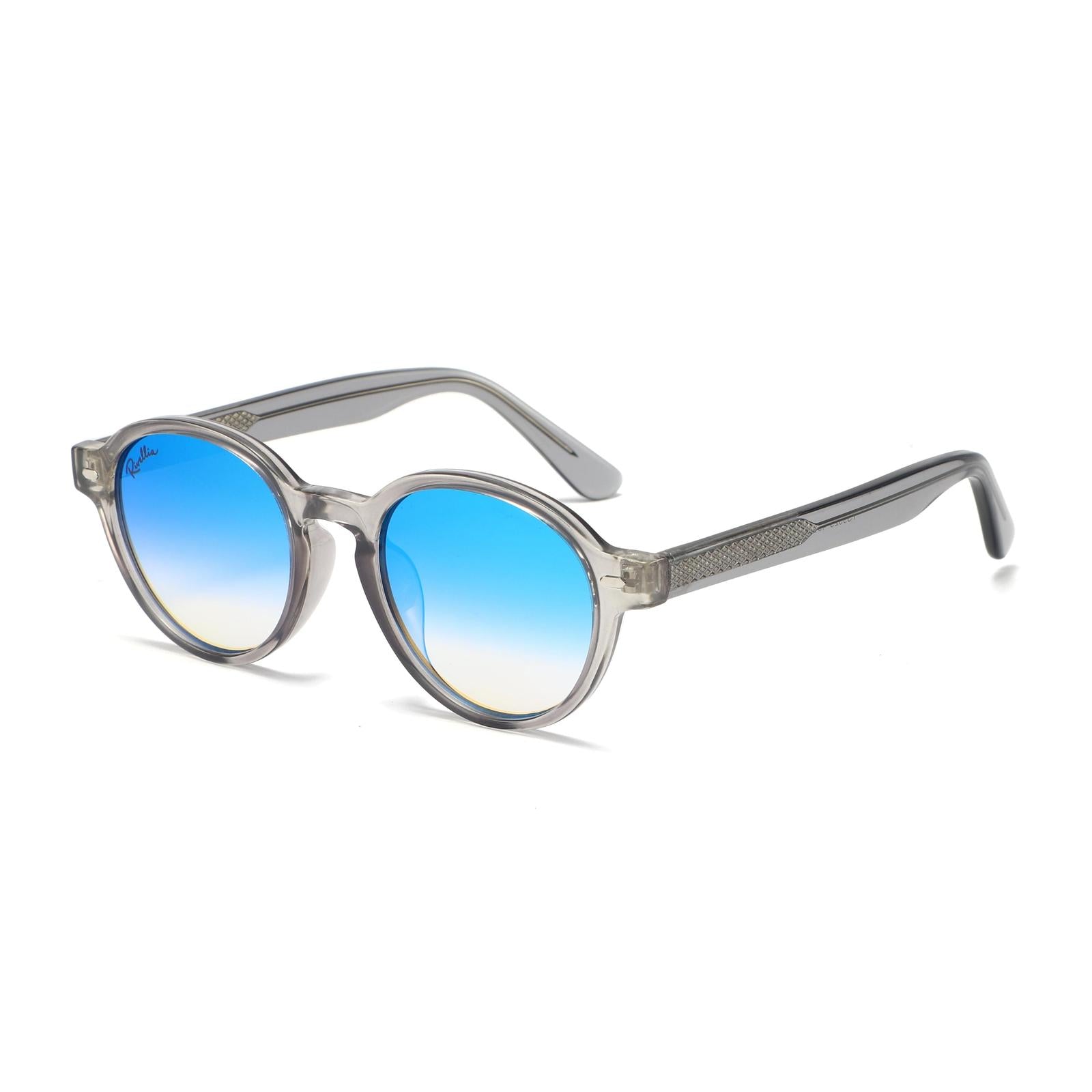 Lunettes de soleil NOVA Gris & Miroir Bleu - Rivellia®