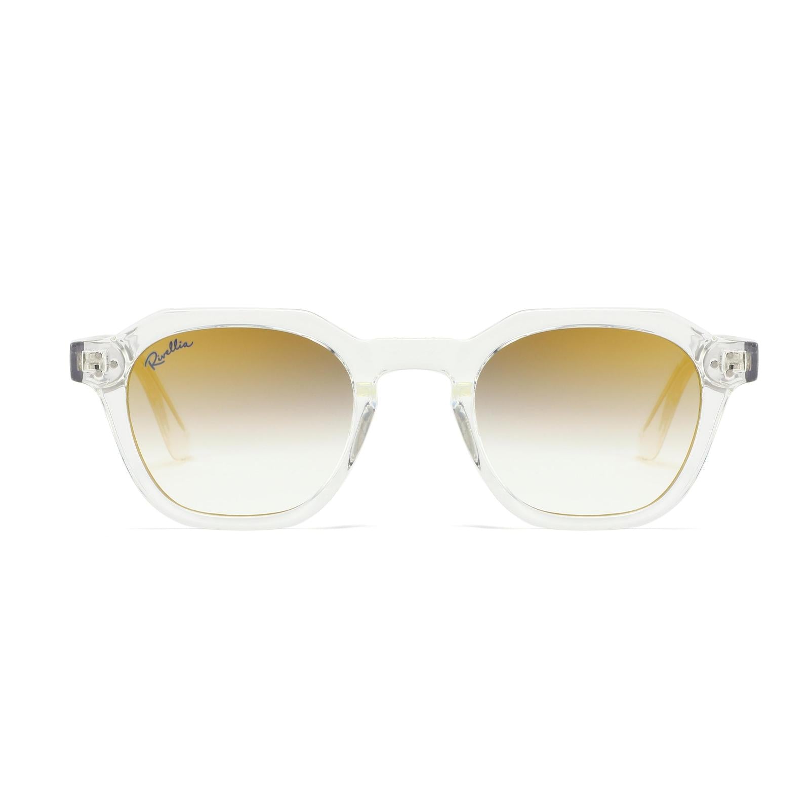 Lunettes de soleil AURA Clair & Miroir Jaune - Rivellia®