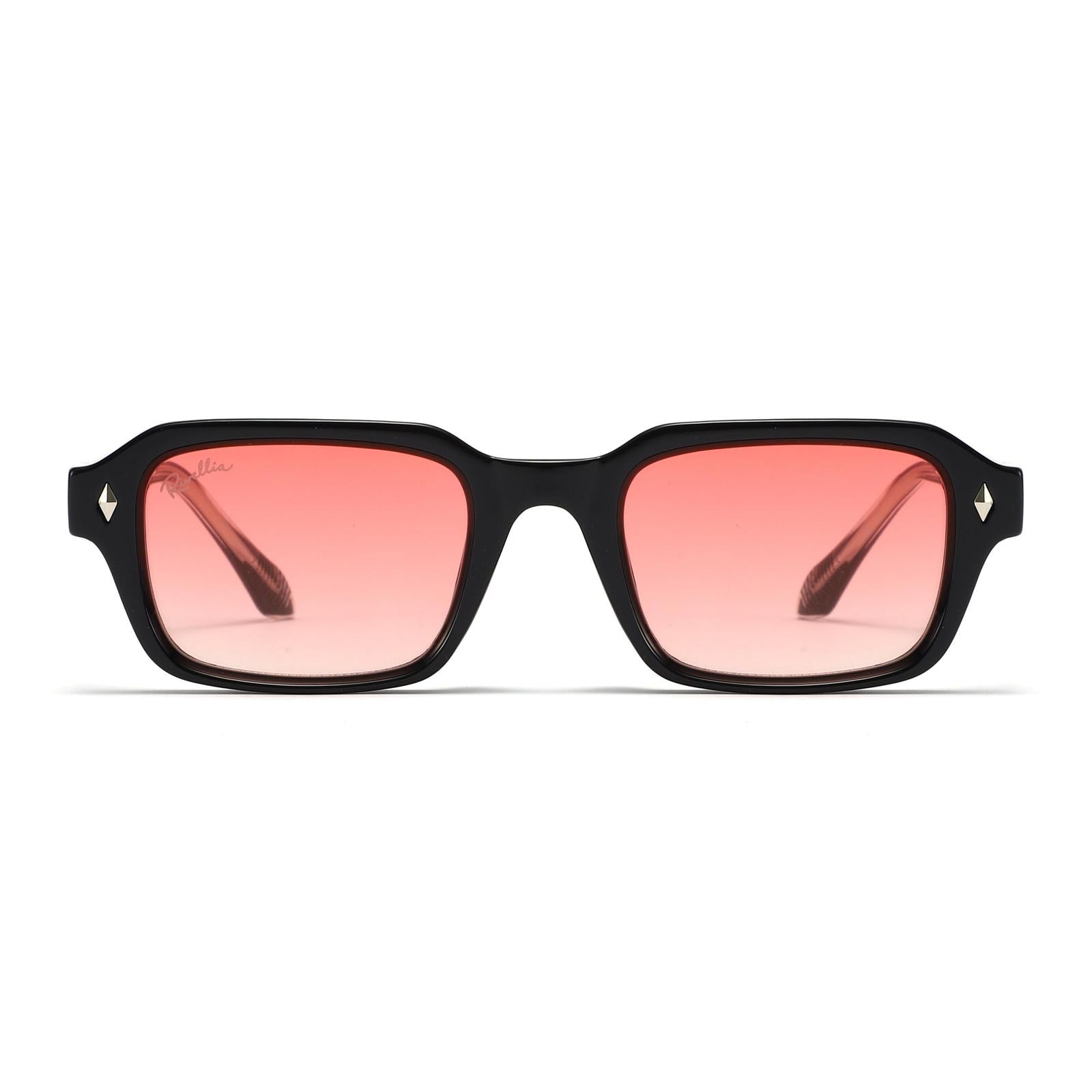 Lunettes de soleil PELIA Noir & Orange - Rivellia®