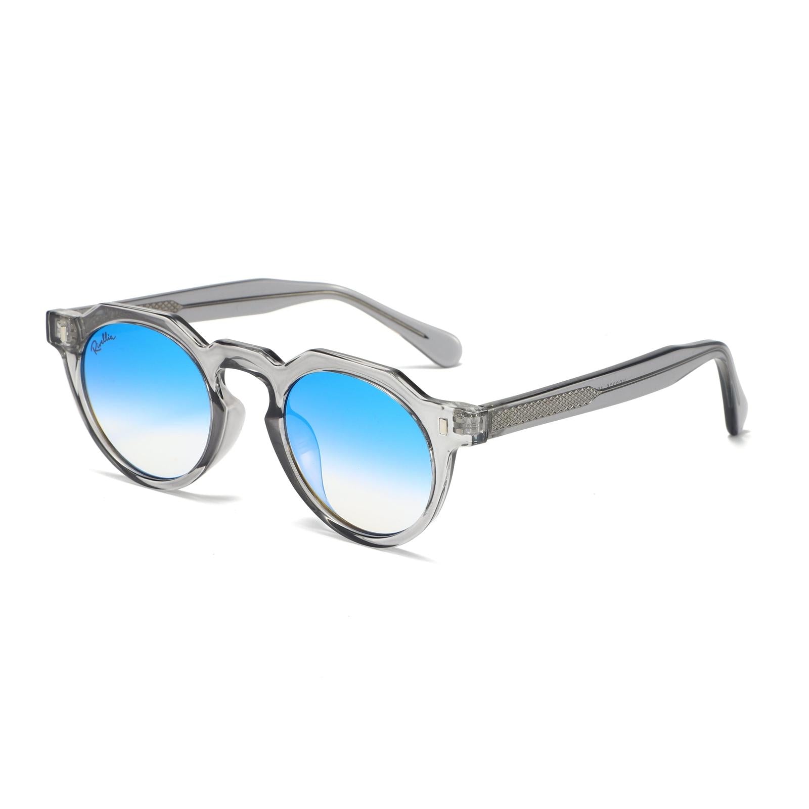 Lunettes de soleil DUNE Gris & Miroir Bleu - Rivellia®