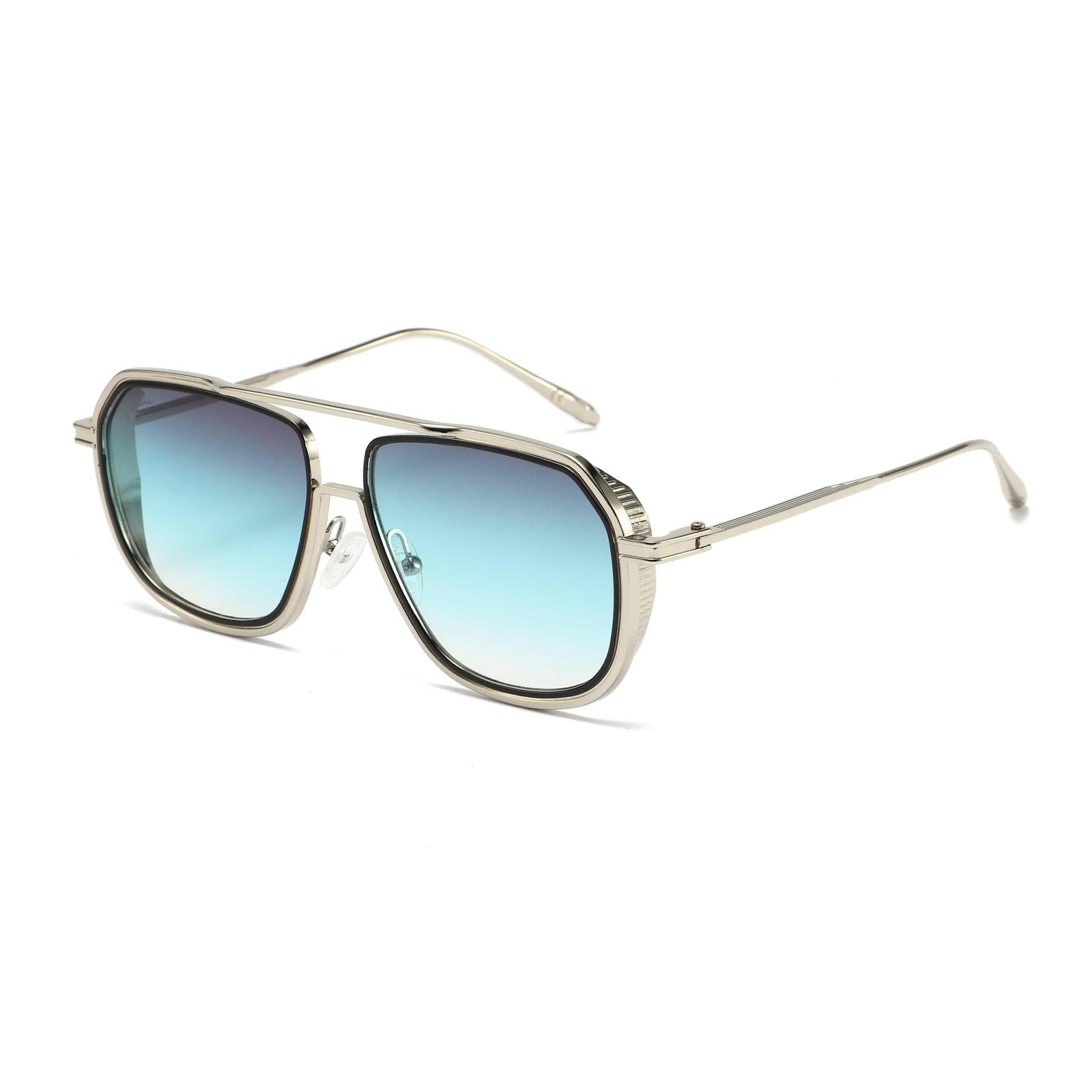Lunettes de soleil ELARA Gris & Dégradé Bleu - Rivellia®
