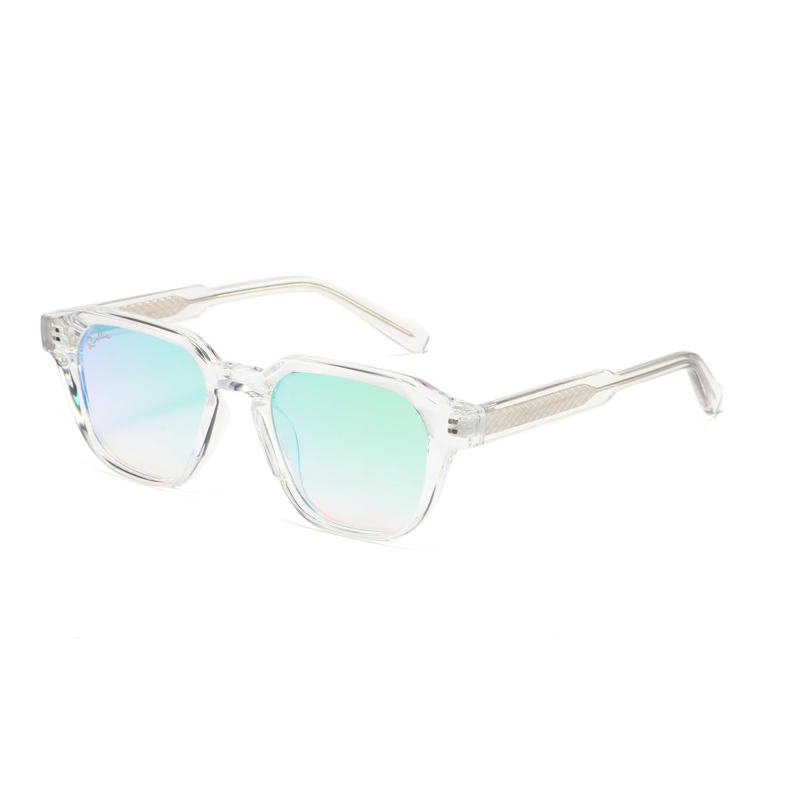 Lunettes de soleil ISKA Noir & Miroir Vert - Rivellia®