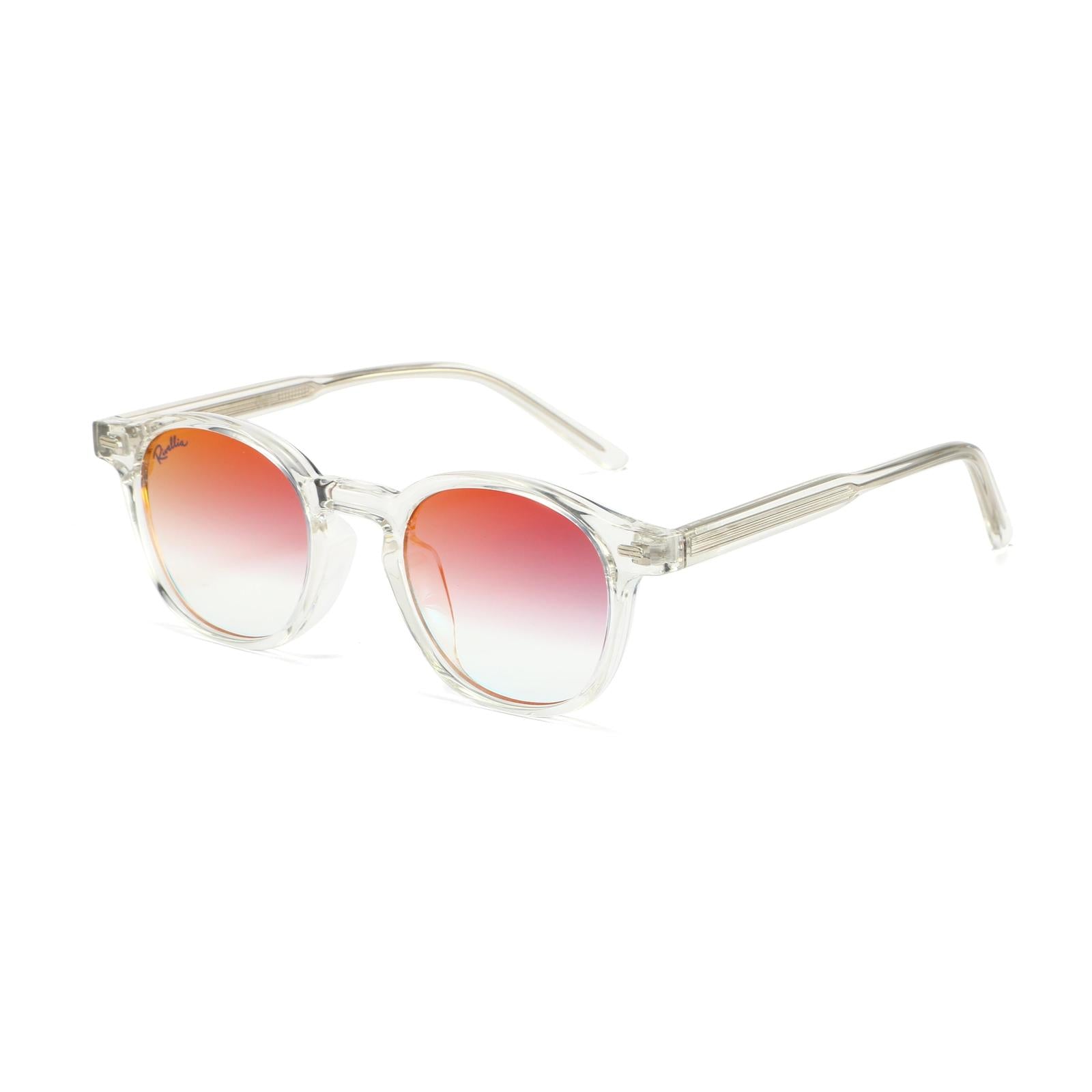 Lunettes de soleil ZENITH Clair & Miroir Orange - Rivellia®