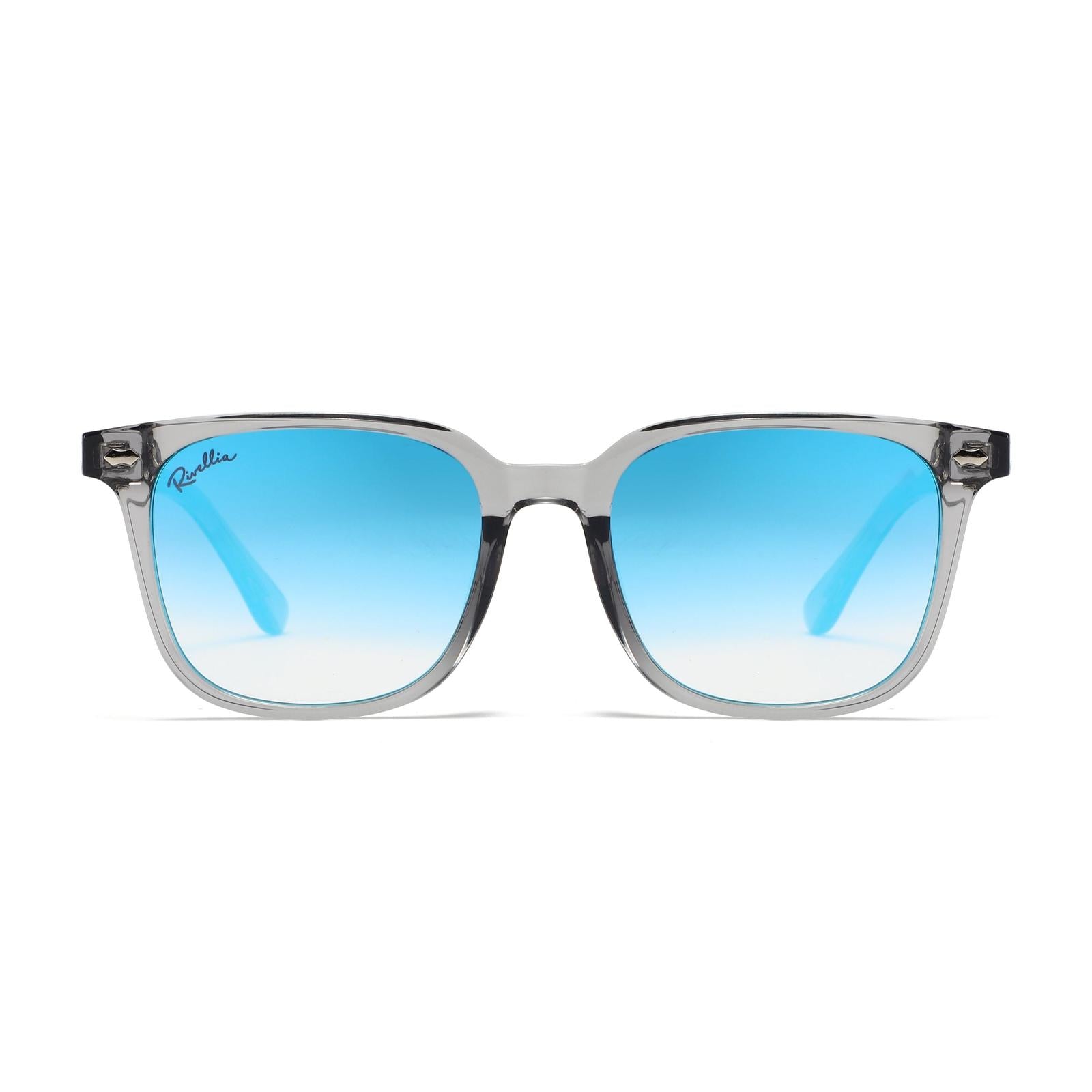 Lunettes de soleil MIRAGE Gris & Miroir Bleu - Rivellia®